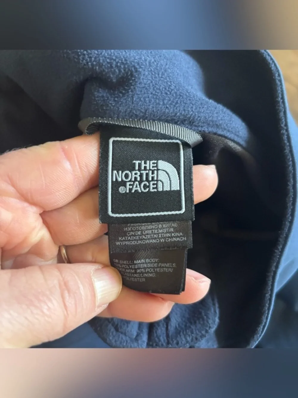 The North‎ Face Softshell Windstopper Navy Blue Full Zip Jacket Men's Medium